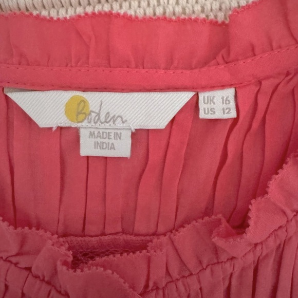 Boden Women Sleeveless Ruffled‎ neckline Blouse Size 12 - Picture 8 of 12